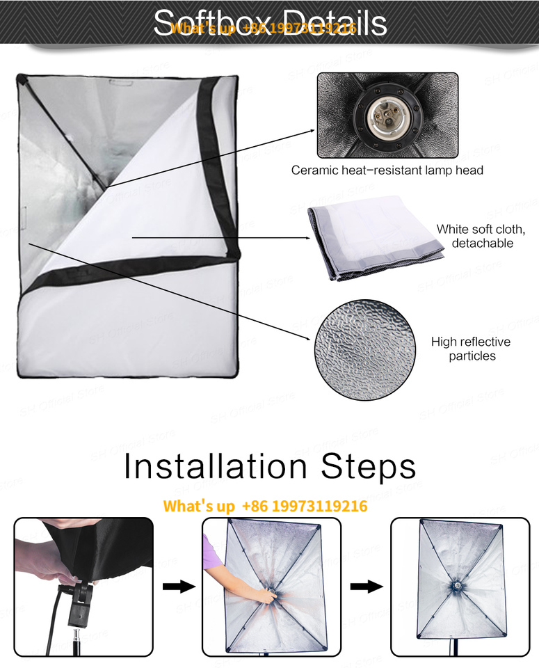 Photography Lighting Material - Perlengkapan Fotografi Bahan Aluminium Alloy Nylon