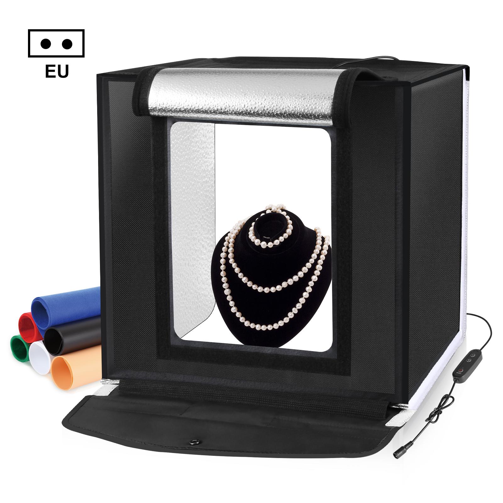 Photography Lighting Kit With Backdrop - PULUZ kotak LED fotografi 40cm, perlengkapan