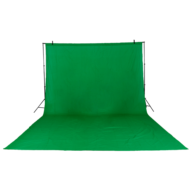 Photography Lighting Kit With Backdrop - Latar Belakang Muslin Chromakey Katun 3m