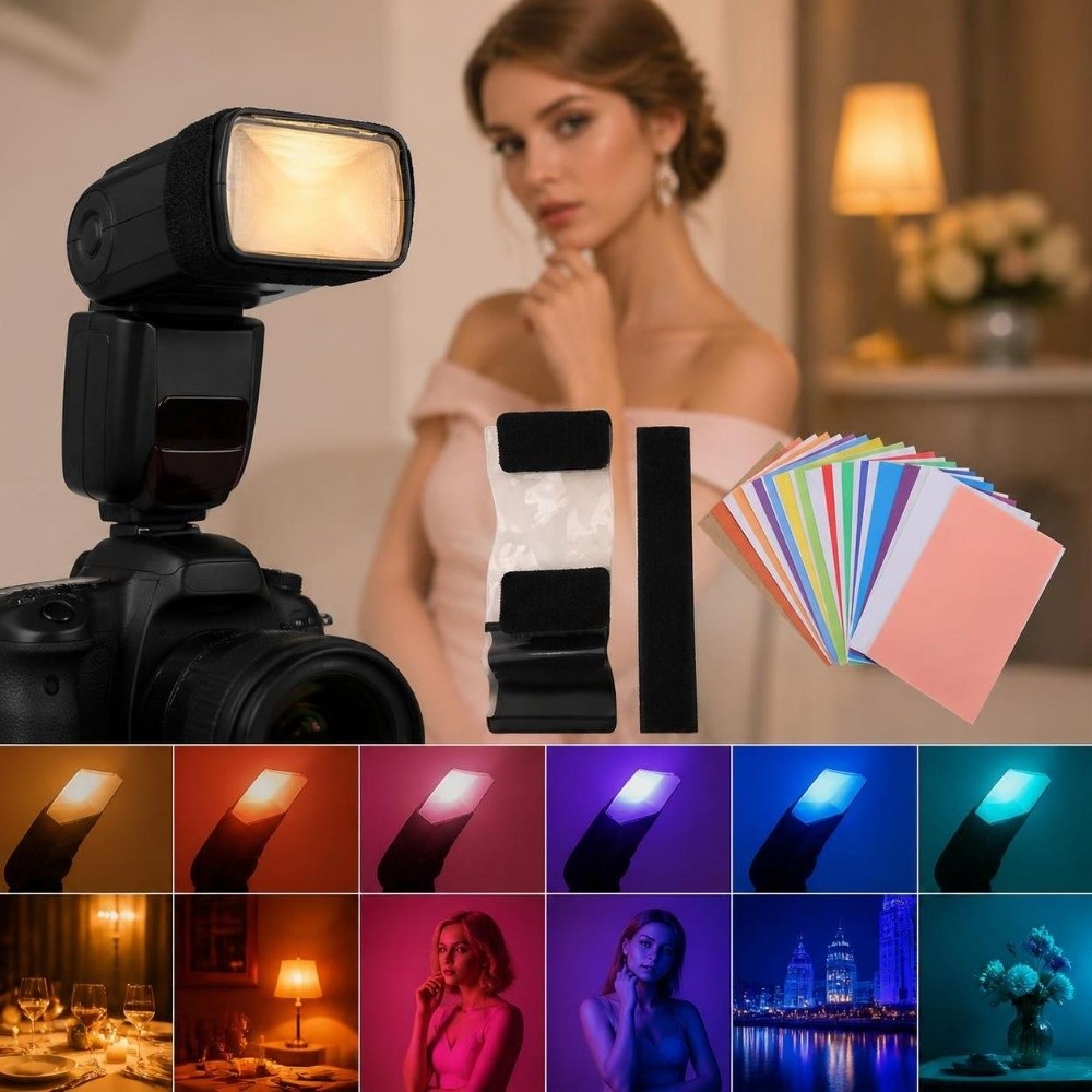 Photography Lighting Material - 2set 12 Warna Gel Koreksi Warna