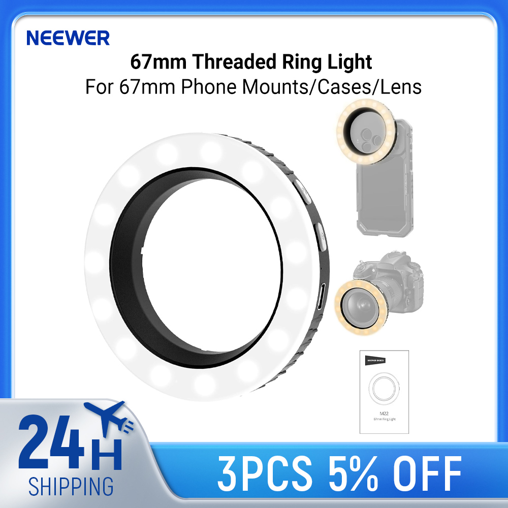 Photography Lighting Set Up - Ring Light NEEWER Basics 67mm Berulir