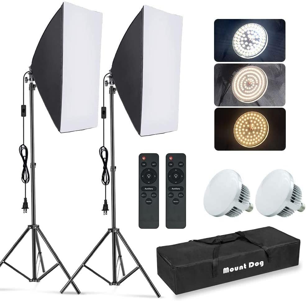 Photography Lighting Set Up - Kit Pencahayaan Softbox Fotografi, 2-Pack 19.7