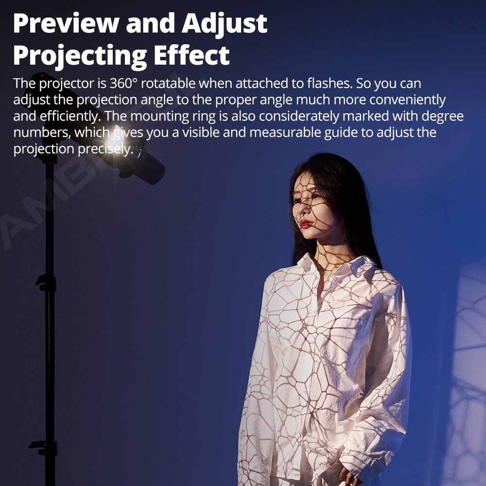 Fresnel Lens Attachment - Lensa Proyeksi Godox AK-R21, Kepala Bulat