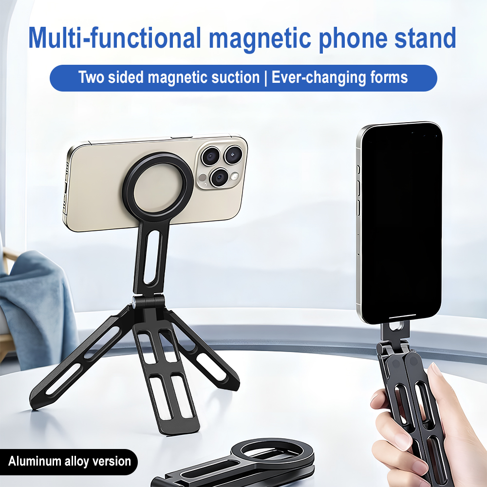 Photography Lighting Portable - Penyangga Ponsel Magnetik Empat-sumbu 360 °