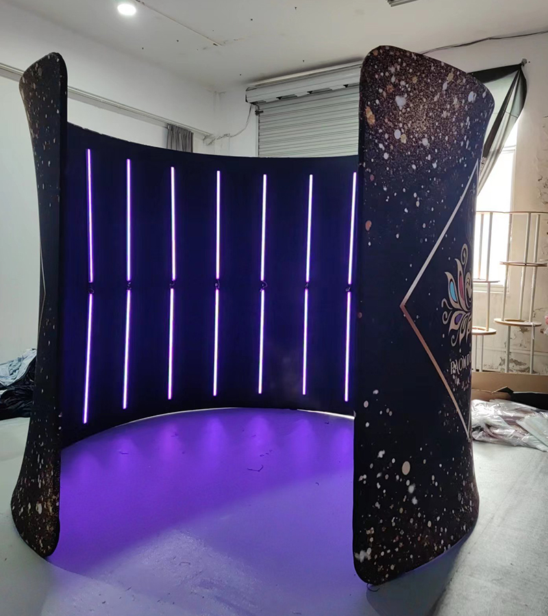 Photography Lighting Kit With Backdrop - Tenda Photo Booth 360 dengan Lampu