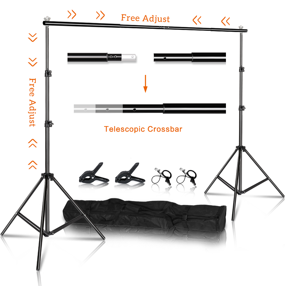 Photography Lighting Kit With Backdrop - Perlengkapan Studio Foto: Latar Belakang Fotografi,