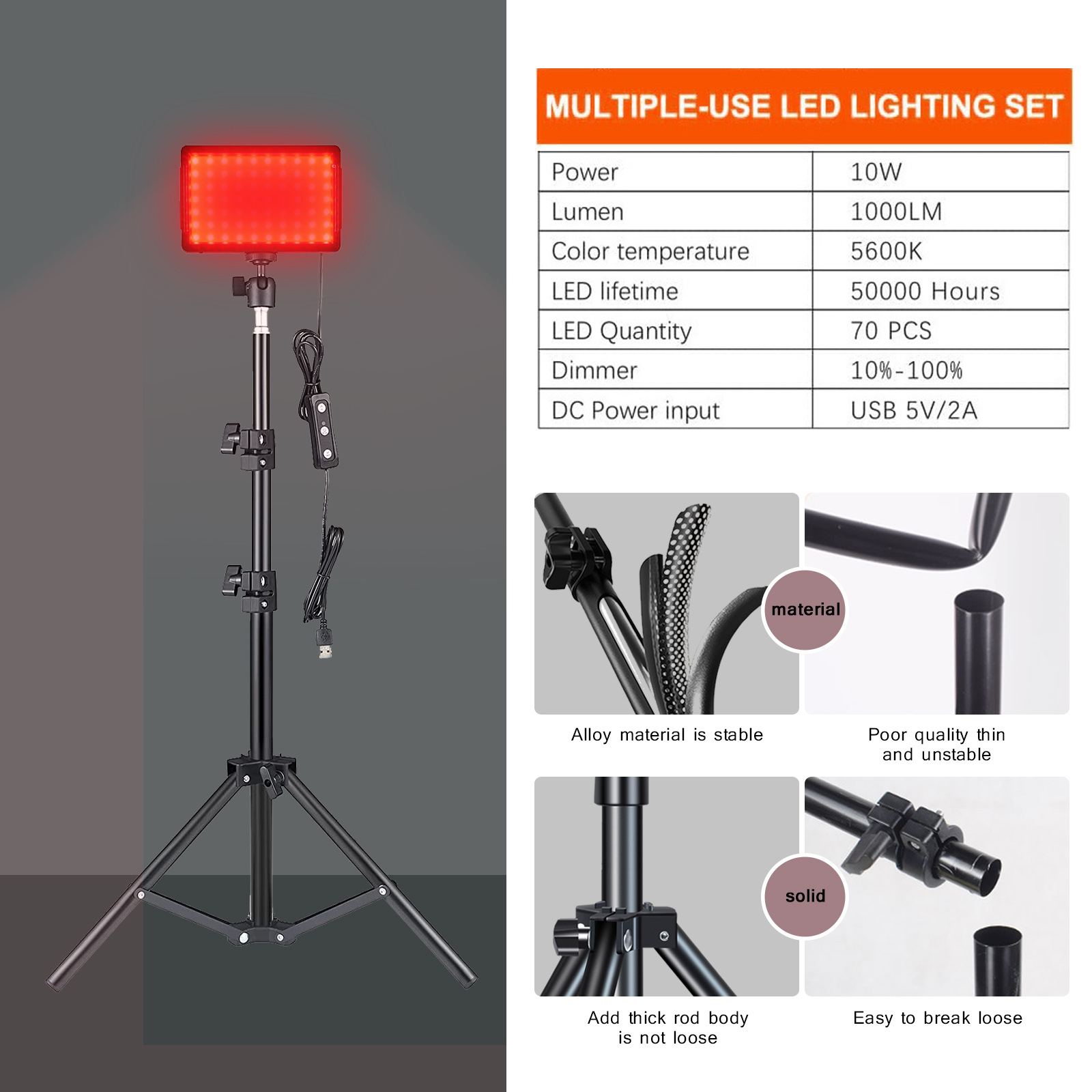 Lampu Panel fotografi LED, pen - Photography Umbrella Lighting Kit ulasan dan harga