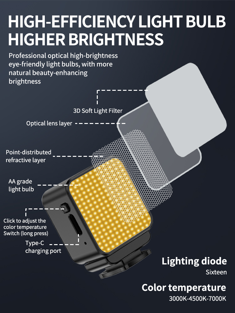 Lampu Video LED Mini Magnetik, - Photography Lighting Styles ulasan dan harga