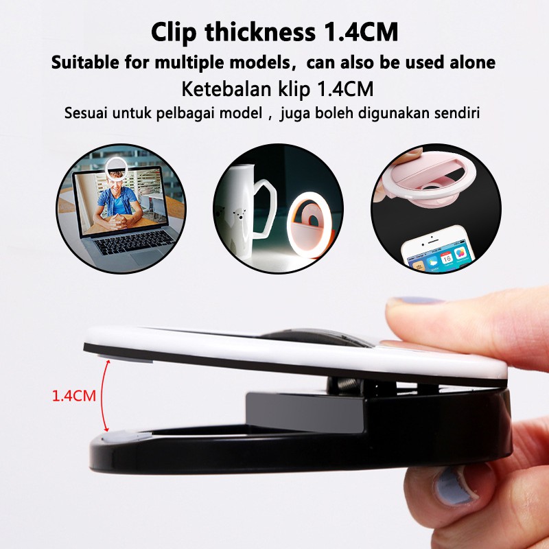 Lampu Cincin Swafoto LED Mode  - Photography Lighting Description ulasan dan harga
