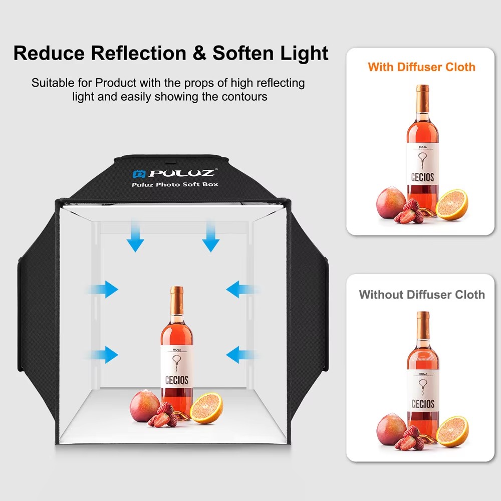 Kotak lampu Studio fotografi l - Photography Lighting Kit With Backdrop ulasan dan harga