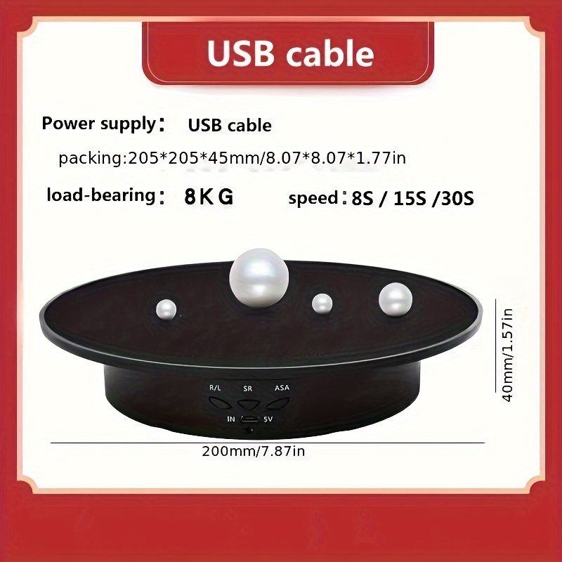 Meja putar listrik 20 cm/7.87  - Photography Lighting Material ulasan dan harga