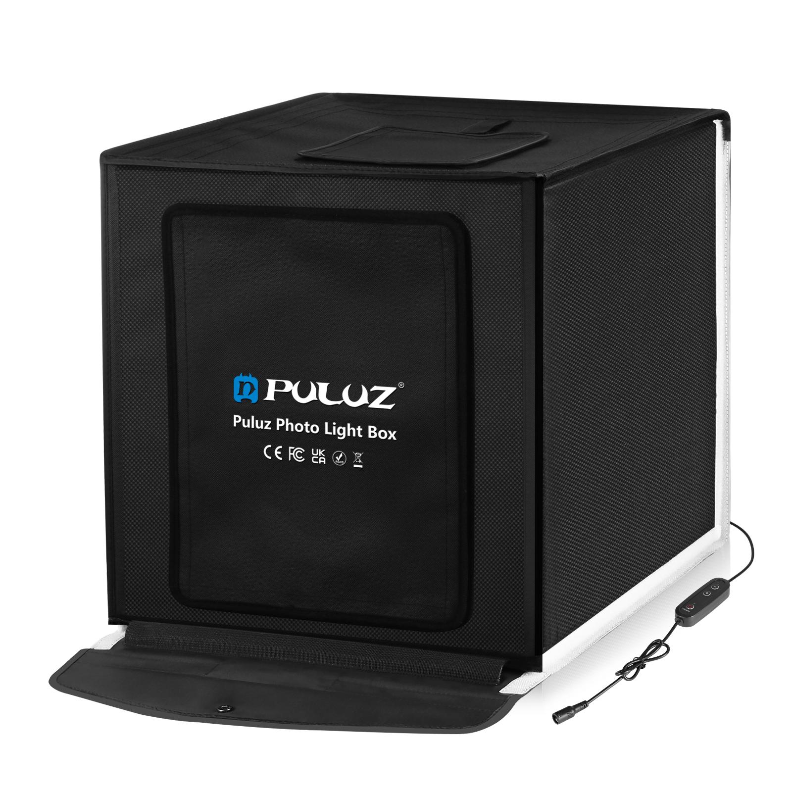 PULUZ kotak LED fotografi 40cm - Photography Lighting Kit With Backdrop ulasan dan harga