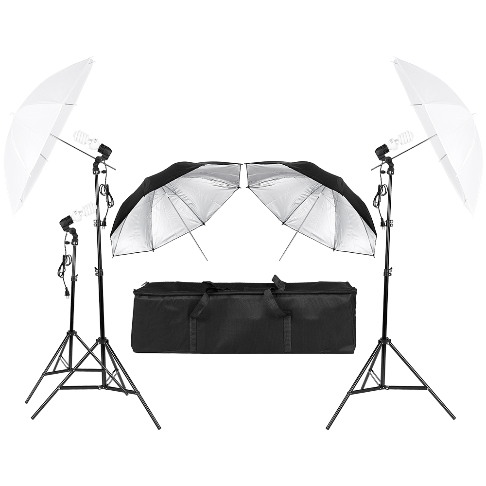 Kit Pencahayaan Kontinu Studio - Photography Umbrella Lighting Kit ulasan dan harga