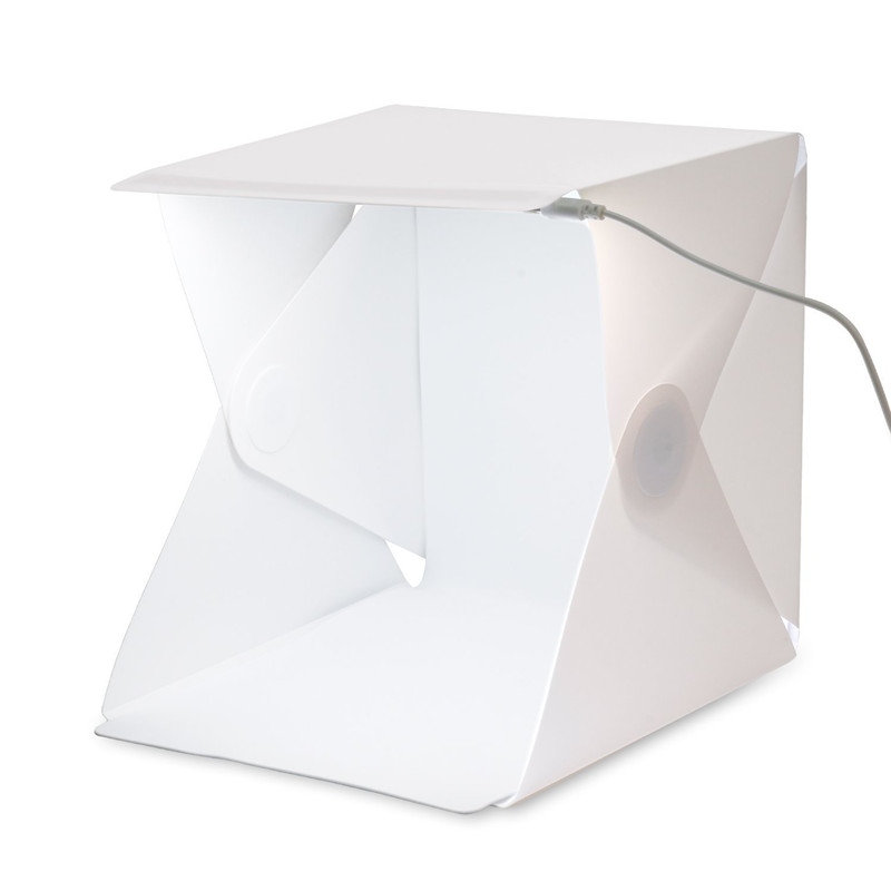 Kotak Studio Foto Mini Portabe - Photography Lighting Kit With Backdrop ulasan dan harga