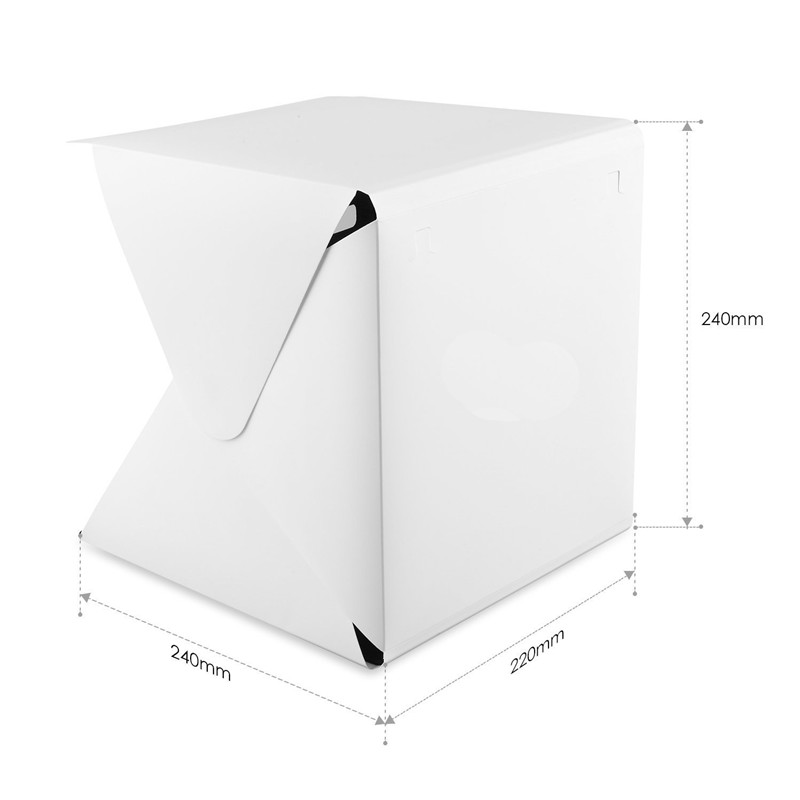 Kotak Studio Foto Mini Portabe - Photography Lighting Kit With Backdrop ulasan dan harga