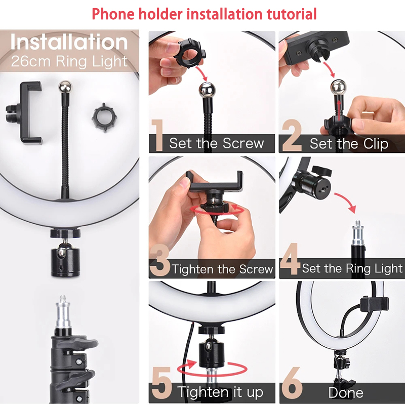 Lampu Video 16/26/33cm Selfie  - Photography Lighting Description ulasan dan harga