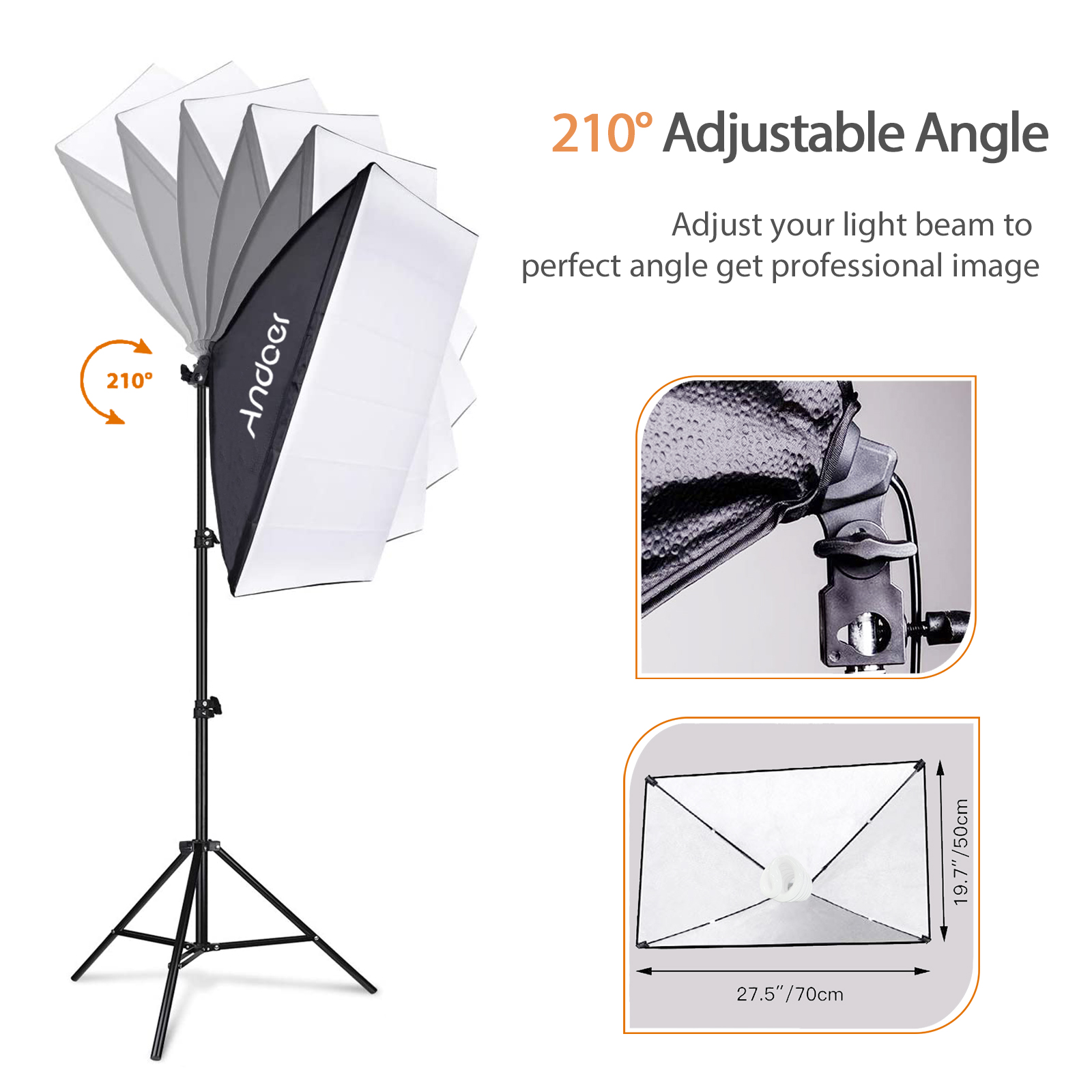 Andoer Kit lampu fotografi Stu - Photography Video Lighting Kit ulasan dan harga