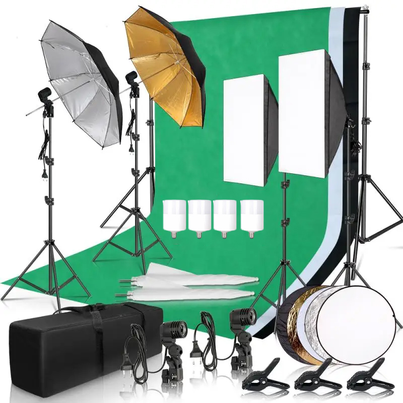 Perlengkapan Pencahayaan Fotog - Photography Umbrella Lighting Kit ulasan dan harga