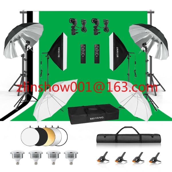 Peralatan Studio Foto 2.6*3m/2 - Photography Umbrella Lighting Kit ulasan dan harga