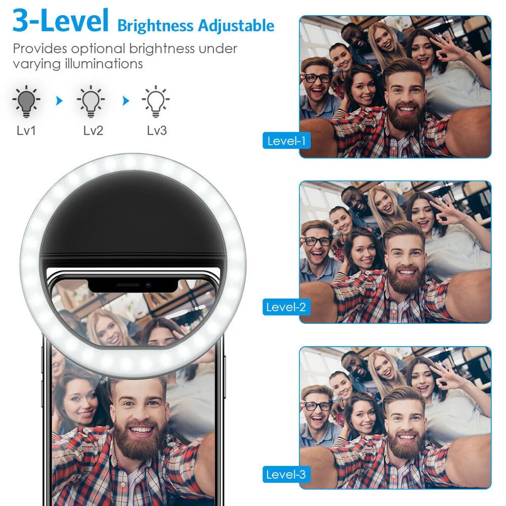 Lampu Cincin Selfie LED dengan - Photography Lighting Description ulasan dan harga