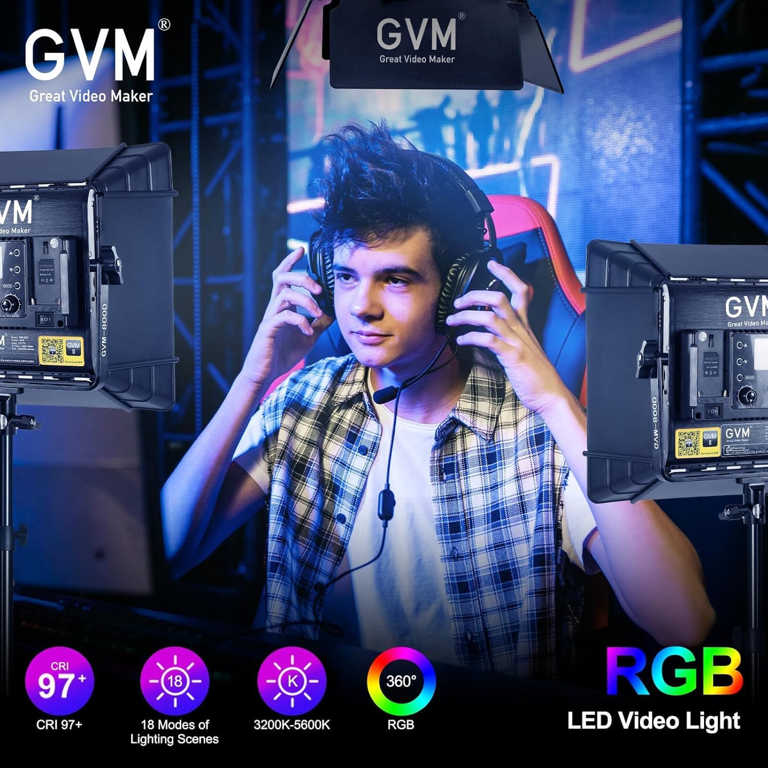 Kit Pencahayaan Video LED RGB, - Photography Video Lighting Kit ulasan dan harga