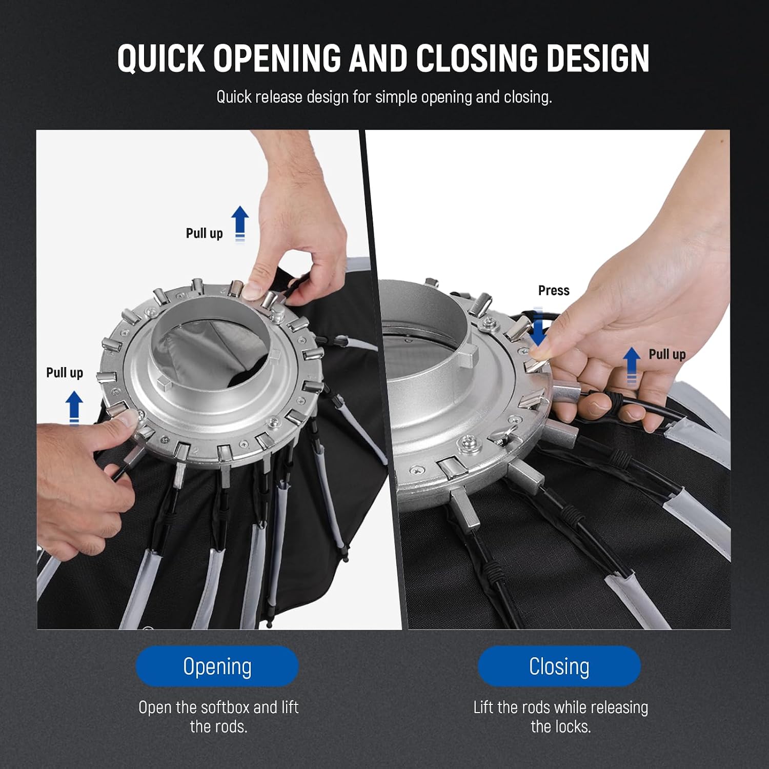 Softbox Parabola dengan Duduka - Photography Video Lighting Kit ulasan dan harga