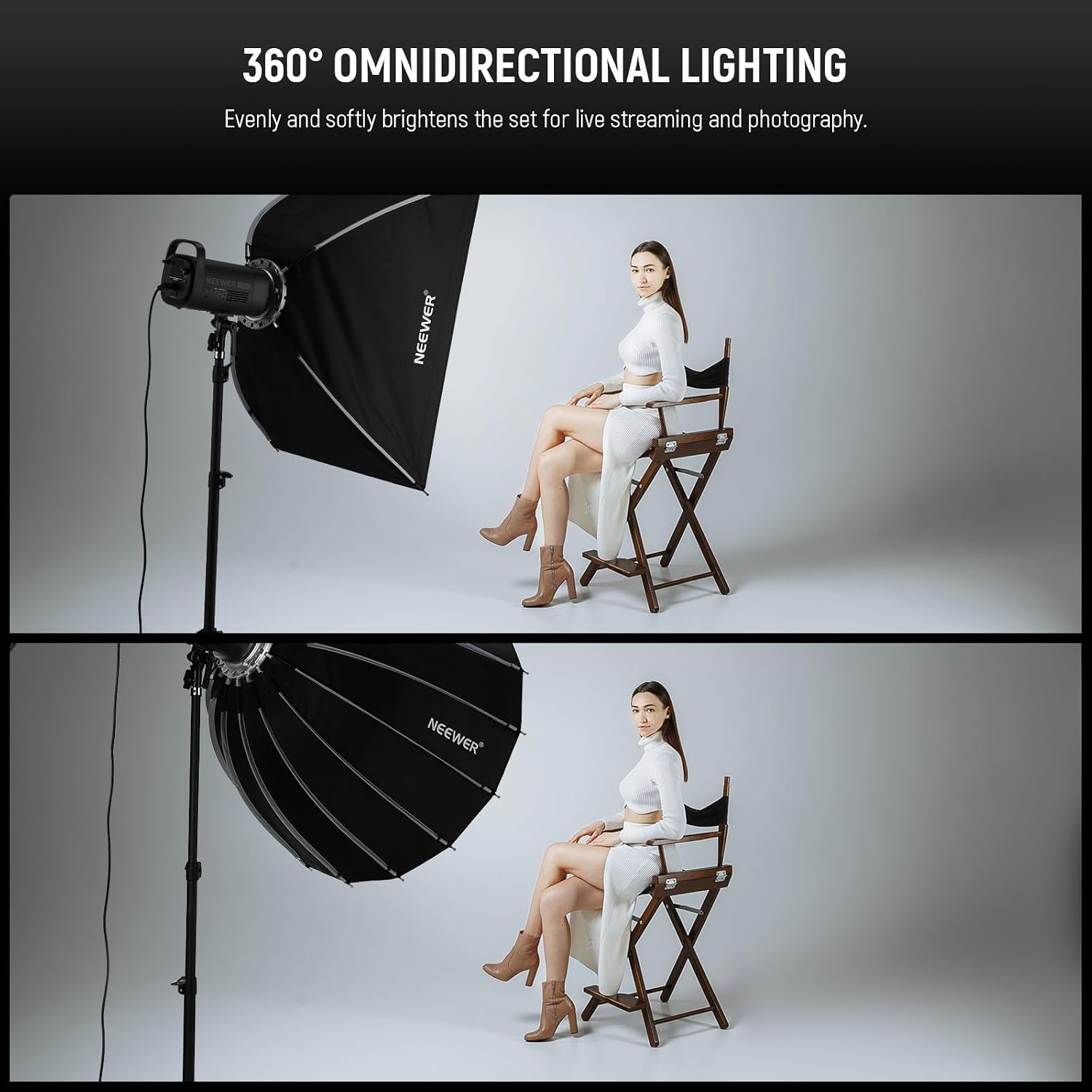 Softbox Parabola dengan Duduka - Photography Video Lighting Kit ulasan dan harga