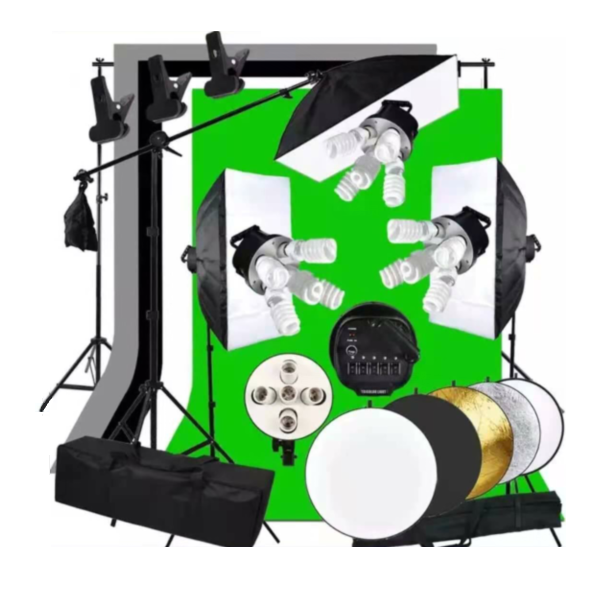 Paket Perlengkapan Fotografi G - Photography Lighting Kit With Backdrop ulasan dan harga