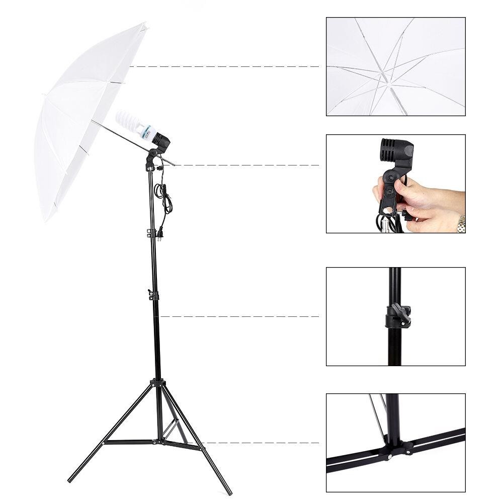 Set Perlengkapan Pencahayaan S - Photography Umbrella Lighting Kit ulasan dan harga